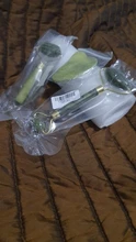 Rodillo de Jade para masaje Facial, masajeador verde de piedra Natural, levantamiento de cuello y cara, herramientas de cuidado de la piel, 2 uds.