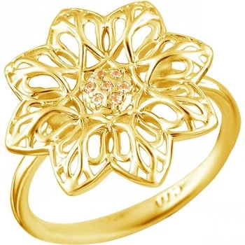 

Esthete ring flower with 7 cubic zirconia in Yellow Gold
