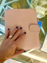 Moterm-Agenda de anillos de lujo con carpeta de anillos plateados, organizador de Agenda, diario, Bloc de notas, cuaderno de bocetos, A5, 30 MM, nueva serie