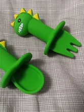 TYRY.HU-vajilla de silicona para bebé, cuenco de entrenamiento con dibujos de dinosaurios de 0 a 12 meses, cuchara, tenedor, plato de cena antideslizante