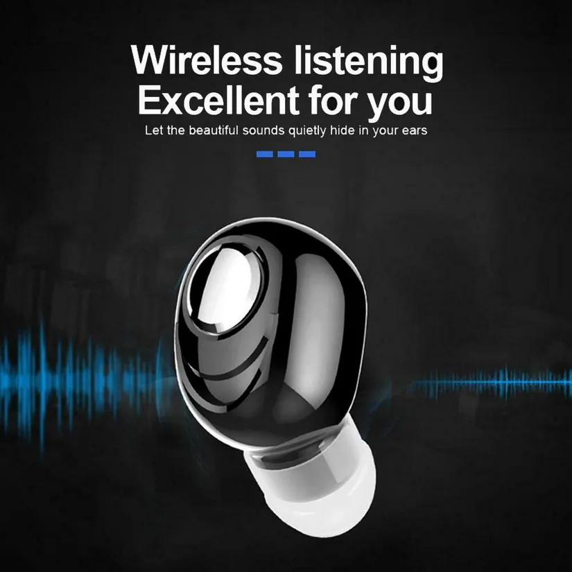 100 шт мини Bluetooth 5,0 стерео наушники-вкладыши беспроводные наушники-вкладыши