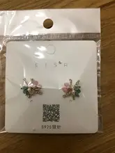 Stud-Earrings Jewelry Flowers Handmade Korean Trendy Sweet Colorful Women Fashion Shiny