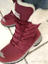 Moipheng-Botas de nieve de media caña para mujer, botines impermeables cómodos con cordones, calidad de abrigo, para invierno