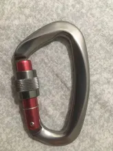 Mosquetón de escalada de rocas en forma de D para exteriores, cierre de tornillo Maestro de seguridad, equipo de escalada, 25KN