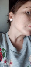 Pendientes de plata de Plata de Ley 925 auténtica asimétrica pendientes con argolla de corazón para las mujeres pendiente plateado a la moda de regalo de la joyería