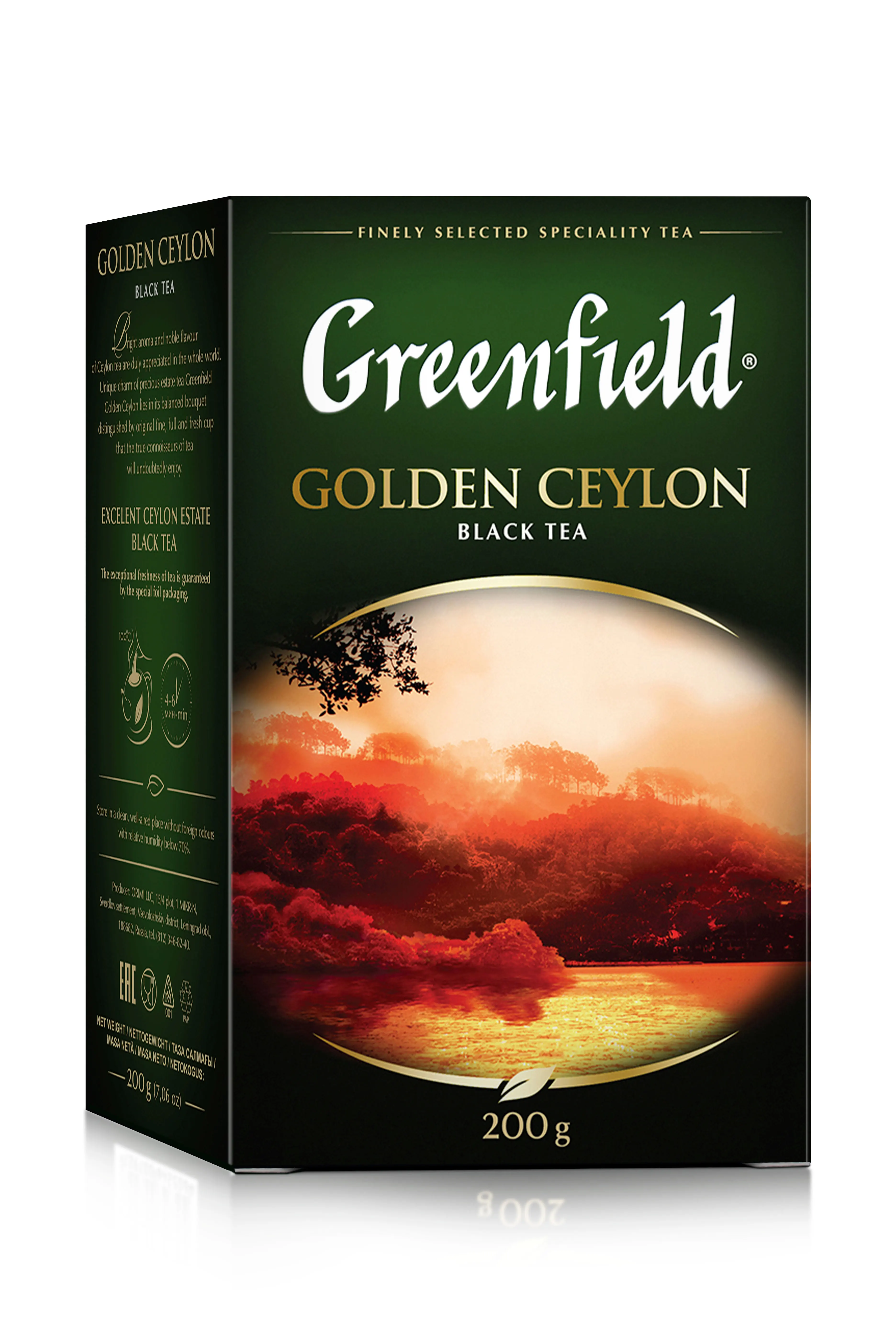 Чай черный Greenfield Golden Ceylon листовой 200г