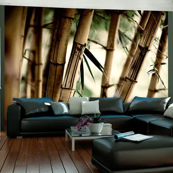 

Wall mural-Fog and bamboo forest - 350x270 cm