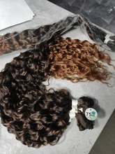 Anjo Plus RYLAI-extensiones de pelo rizado mechones, pelo sintético, 300g, para cabeza completa, 26-30 pulgadas, negro, marrón, degradado