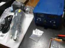 Estación de soldadura SMD de 800W, pistola de aire caliente eléctrica de calor rápido 2 en 1, soldador eléctrico de BGA refundido con pantalla Led