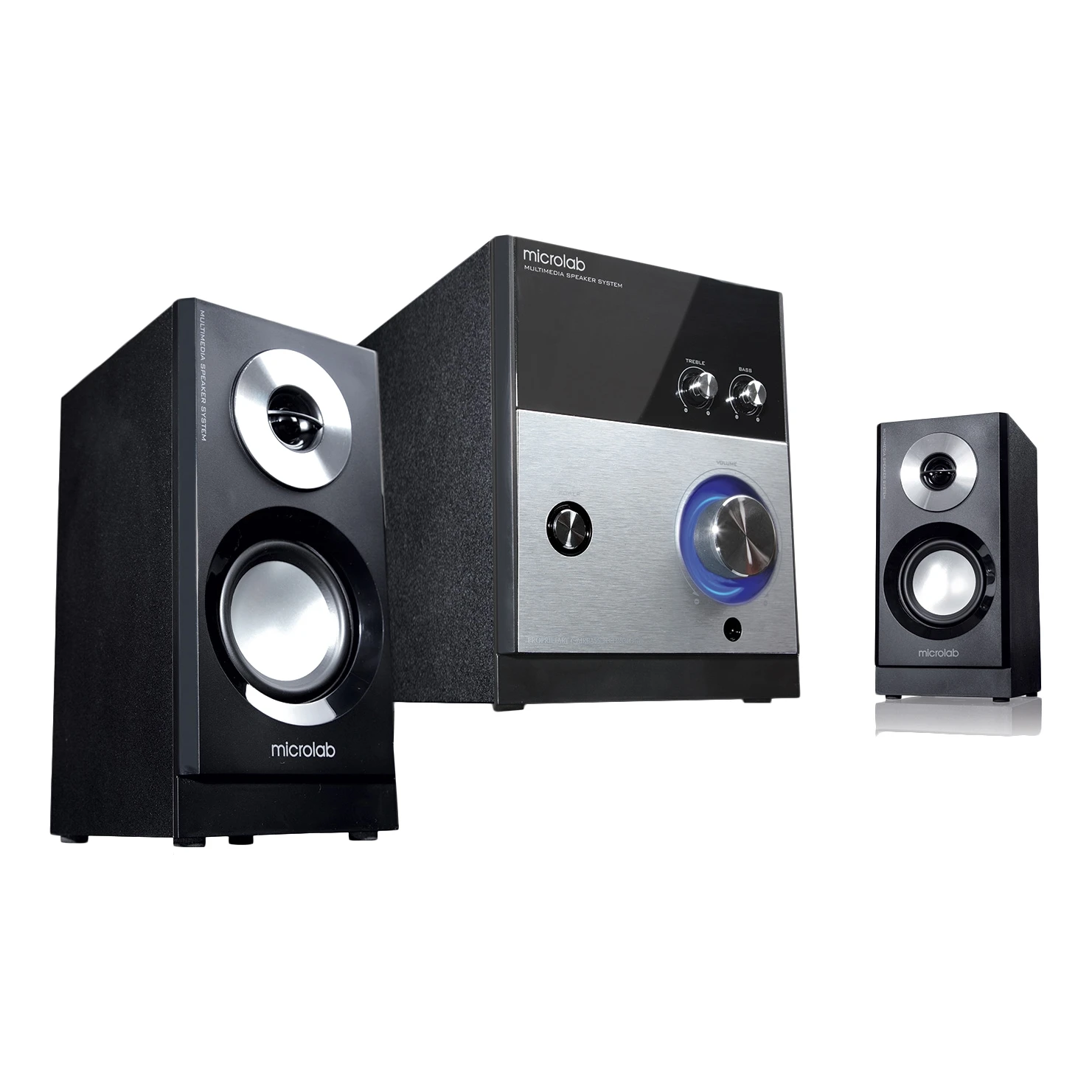 Колонки для компьютера Microlab M880(Сабвуфер, мощность 59 Вт, частота 50-20000 Гц, регулировка ВЧ и НЧ