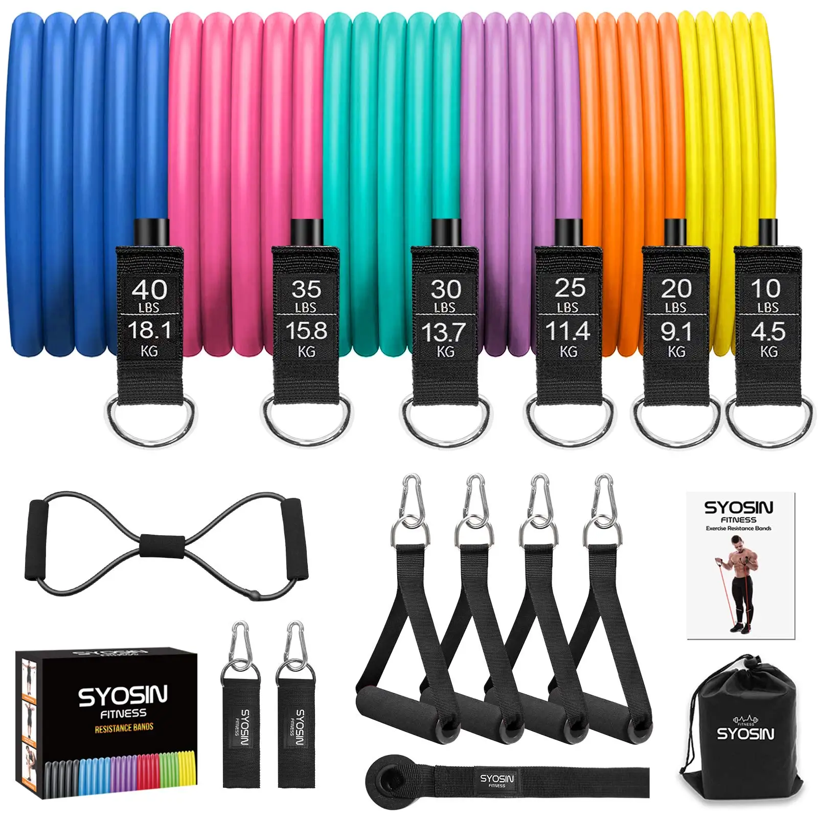 Bandas Elasticas Musculacion Fitness, Set de Bandas de Resistencia con 5  Tubos de Látex, Gomas Elasticas Fitness para Yoga, Pilates, Estiramientos,  Gimnasio en Casa, Glúteos Ejercicios - AliExpress