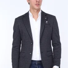 Мужской Блейзер Оуэн 20262-1, черный, турецкое качество, стиль, приталенный, Сделано в Турции, настоящий европейский размер