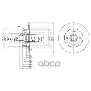 Тормозной Диск(В Упаковке 2 Шт Цена За 1 Шт) Delphi арт. BG2389