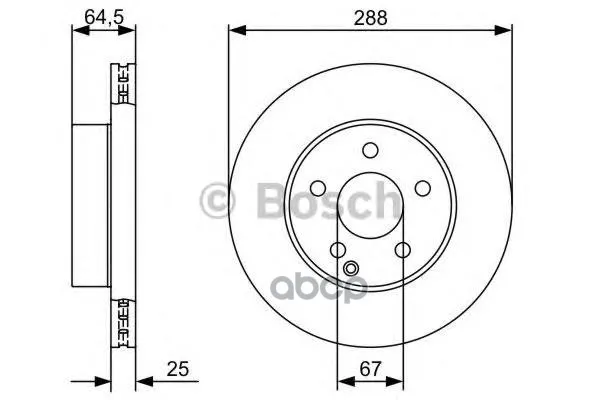 Диск Тормозной Mercedes-Benz: C Class 07-, C Class T-Model 07- Bosch арт. 0986479406