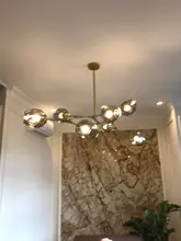 Modern Led Chandeliers Lighting Glass-Ball Hanging-Lamp LOFT Bedroom Indoor-Decor Living-Room