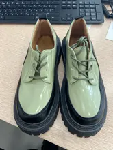 DLEK-zapatos de plataforma con punta redonda para mujer, mocasines femeninos informales, con cordones, estilo británico, Lolita, transpirables