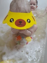 Gorro de champú para bebé, gorro con visera de baño para niños, protector ajustable, impermeable, protección para ojos