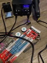 Estación de soldadura Digital LED 2 en 1, 800W, pistola de aire caliente, Estación de Reparación soldador eléctrico para teléfono, PCB, IC, SMD, BGA