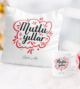 

Personalized Christmas Happy birthday Themed Pillow Mug Set-4