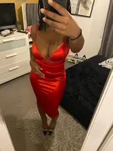 Satin Dress Spaghetti-Straps Newasia Chest Rose-Gold Bodycon Birthday-Party Hollow-Out