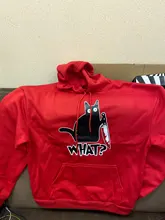 Sudadera con capucha para mujer, suéter pequeño negro con capucha de gato y cuchillo, de talla grande, sudadera estética para mujer, moda de invierno