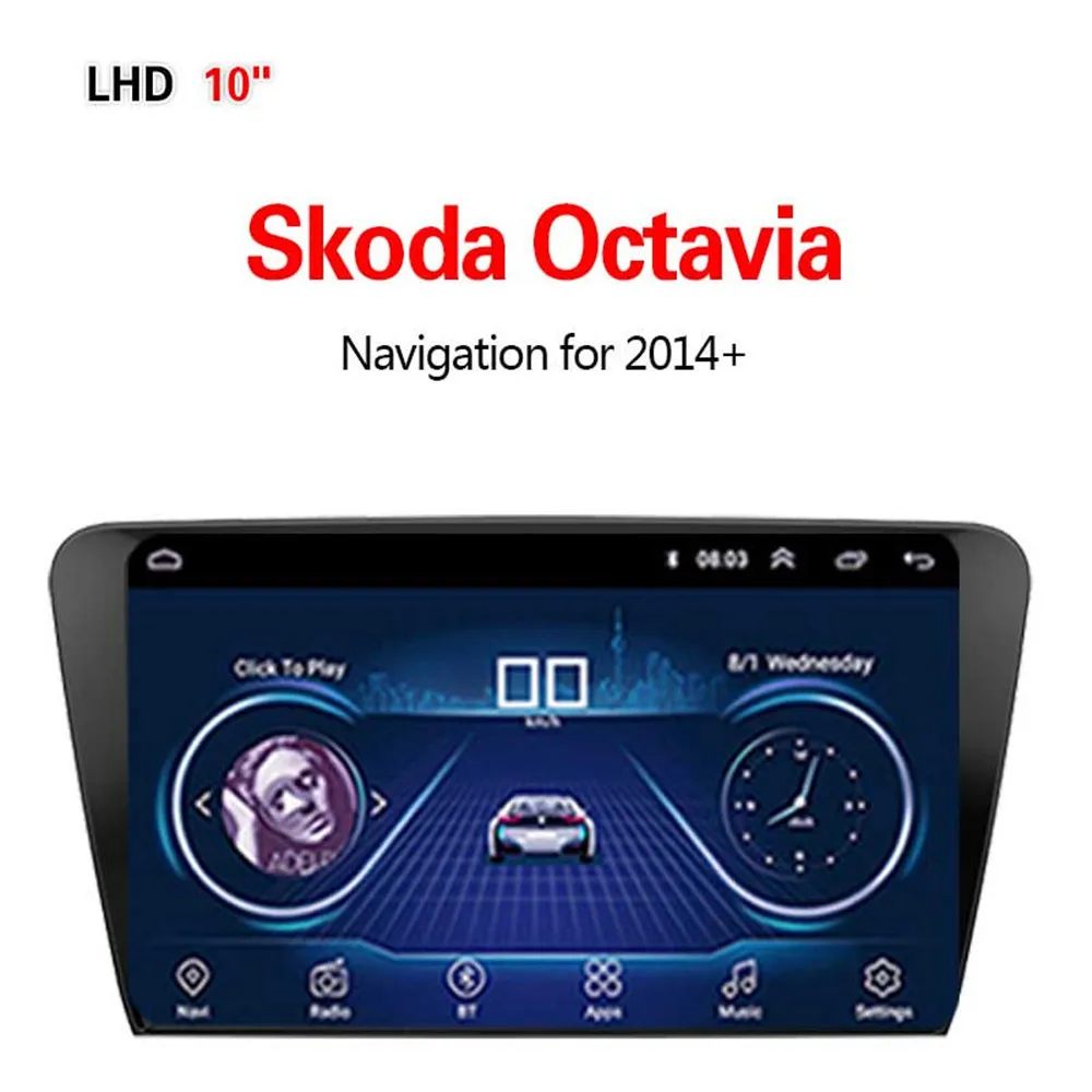 Lionet gps-навигация для автомобиля Skoda Octavia+ 10,1 дюймов LS4002Y - Размер экрана, дюймов: WIFI 1G16G