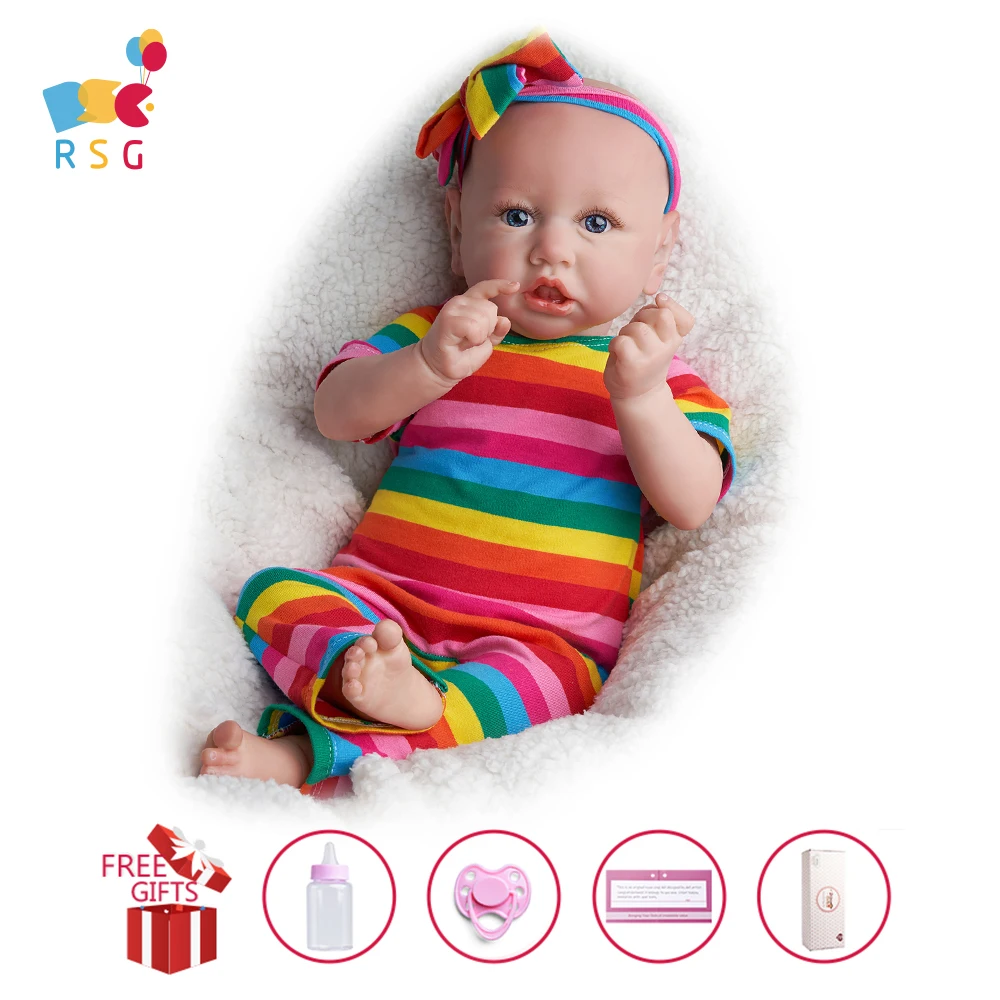 RSG Reborn Baby Doll 22 дюйма реалистичные Новорожденные милые детские виниловые куклы