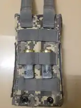 Bolsa de carcasa de munición táctica, 25 balas, calibre 12, riñonera Molle, soporte para pistola de tiro, Cartucho para Rifle, accesorios de caza