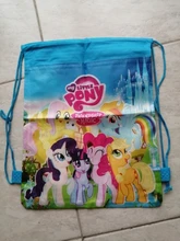 Mochila De tela no tejida My Little poni para niños y niñas, Bolsa Escolar de viaje, regalo de cumpleaños, con cordón Mochila, 1 Uds.