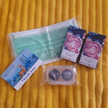 Easysmall azul coloreado de verde lente pequeña belleza alumno lentes de contacto cosméticos para ojos grado de miopía 2 unids/par receta