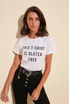 

Trendyol Printed Basic Knitted T-Shirt TWOSS20TS0441