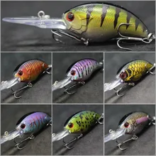 Wlure isca de pesca de alto reflexo, isca flutuante apertada para mergulhar profundo, 11g, 8.5cm c733