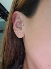 La Monada-pendientes tipo botón de plata fina para mujer, dos bolas, joyería fina de plata 925, pendientes de plata 925 para mantener el Piercing
