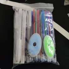 Juego de bolígrafo recargable, conjunto de boli borrable y recambiable, con carcasa lavable, mango de 0,5mm y cartuchos de recambios, tinta de 7 colores, ideal para la escuela y la oficina, 59 unidades