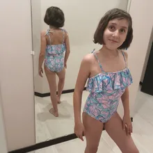 Bañador de una pieza para niñas de 3 a 16 años, traje de baño, Monokini, A364, novedad de verano, 2021