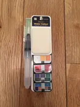 Superior 18/25/33/42Color sólido pintura acuarela con cepillo de agua portátil acuarela pigmento para principiantes dibujo suministros