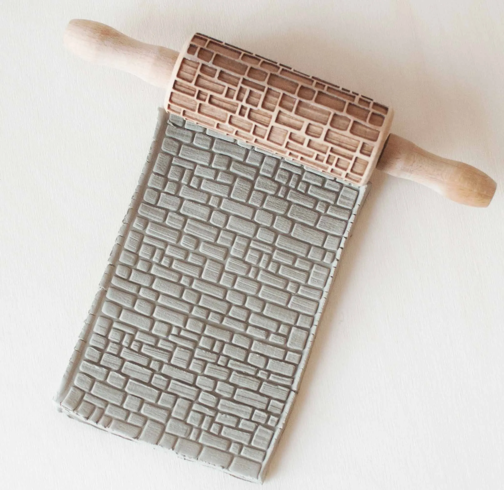 Brick Детская узорная скалка - Цвет: Brick