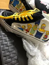 Zapatillas de lona con estampado de dibujos animados para hombre y mujer, zapatos vulcanizados de alta calidad para monopatín, primavera y verano