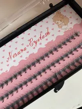 60 uds mujeres Pro negro pestañas maquillaje individuales grupos belleza de seda pestañas injerto falsas pestañas envío rápido