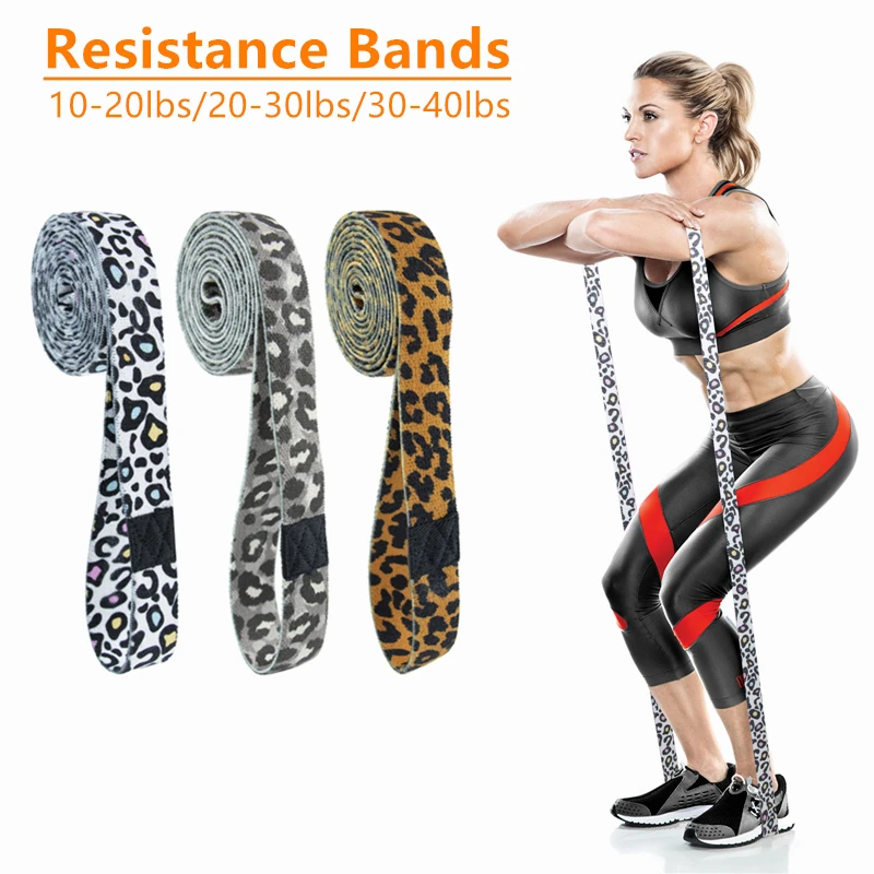 

1Pc Leopard Print Yoga Resistance Band Gym Fitness Pitales Elastic Belt Latin Dance Sport Tape