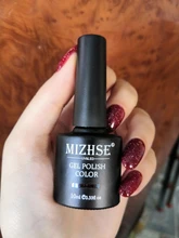 MIZHSE-esmalte de uñas en Gel UV, barniz de uñas semipermanente brillante en 6 colores, 10ML