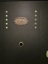 Door-Number-Sticker Door-Plate Custom-Sign Apartment Abs-Plastic Hotel Bronze Imitation-Metal