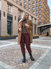 Fur Jacket Coats Teddy Faux-Fur Women Lambs Thick Long Winter Warm Chic Fashion Wool