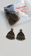 10 piezas de conector de pendientes atrapasueños de Color bronce antiguo conector Conector encantos accesorios de joyería para la fabricación de pendientes