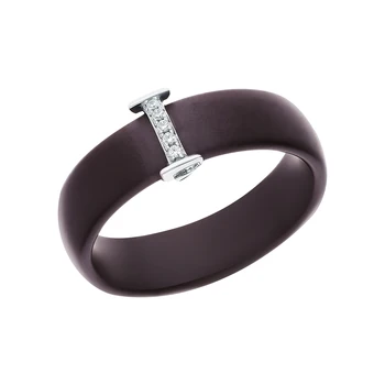 

Silver ring with ceramics and cubic zirconia sunlight sample 925