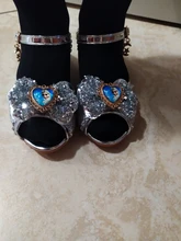Disney-sandalias de princesa Frozen 2 para niñas, zapatos de cristal, tacón alto, pasarela, espectáculo