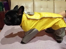 Mono impermeable para perro mascota, ropa impermeable para exteriores, mono con capucha para perros pequeños y grandes, capa impermeable, Bulldog francés