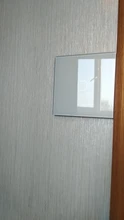 Minitiger-Interruptor táctil para luz de pared, estándar europeo, de lujo, de cristal blanco, 1 entrada y 1 vía