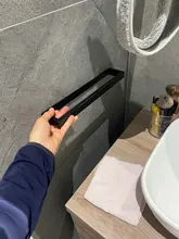 Toallero de acero inoxidable para baño, colgador de 20/30/40/50cm para colgar en la pared, estante de almacenamiento, 304