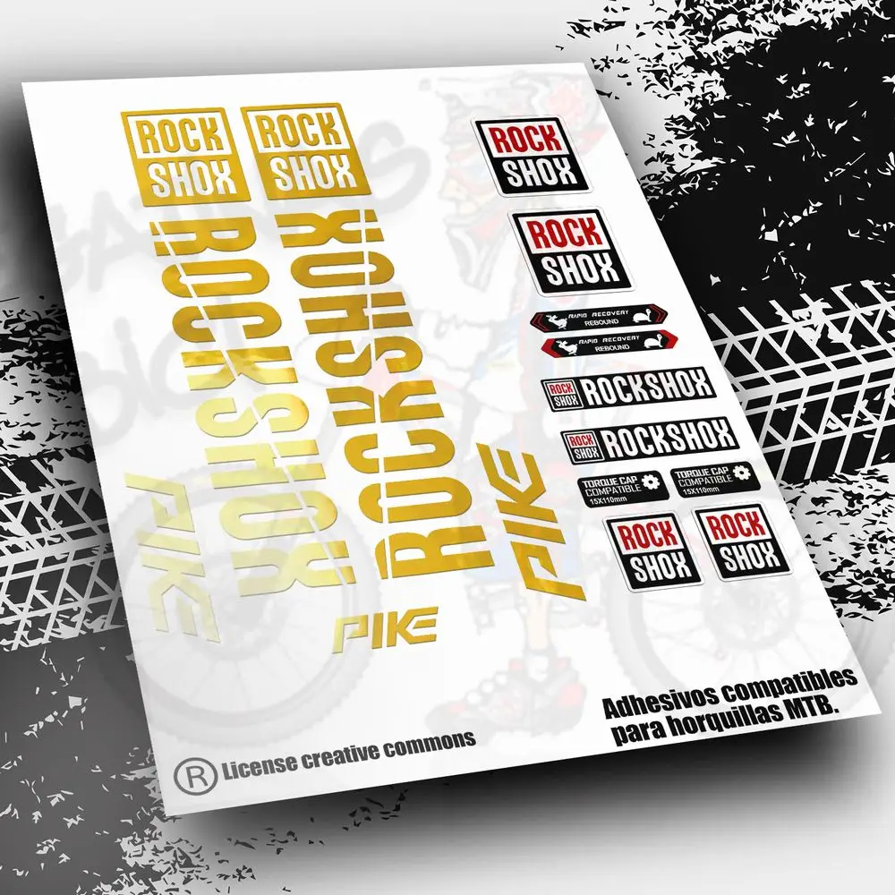 Adesivi Compatibili Rockshox Pike Pb41 Rock Shox Adesivi Per Mountain Bike Adesivi Per Ciclismo Accessori Per Bici Adesivi Forcina